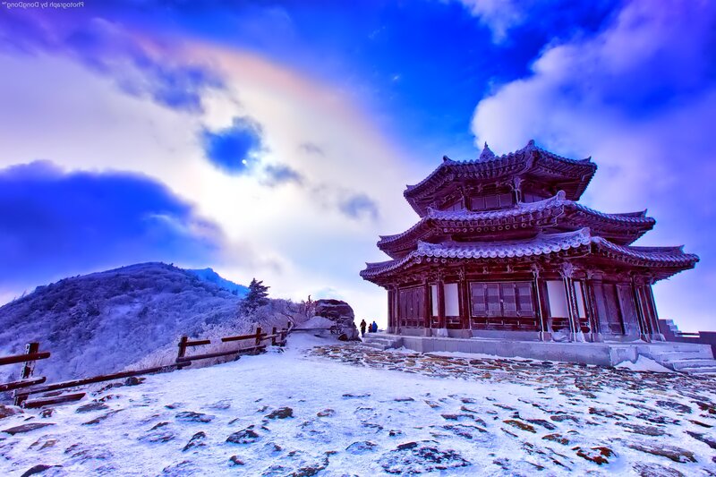 Traditional Temple on Mountain