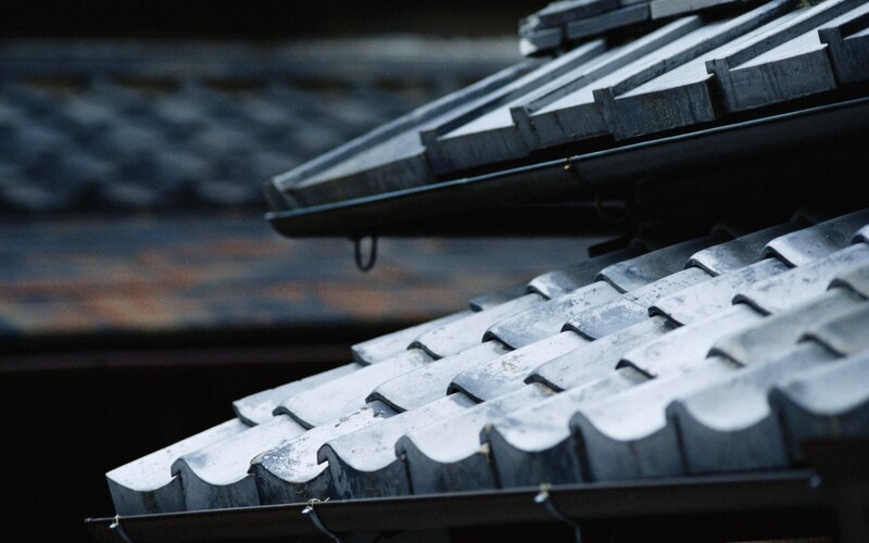 traditional tiled roof detail