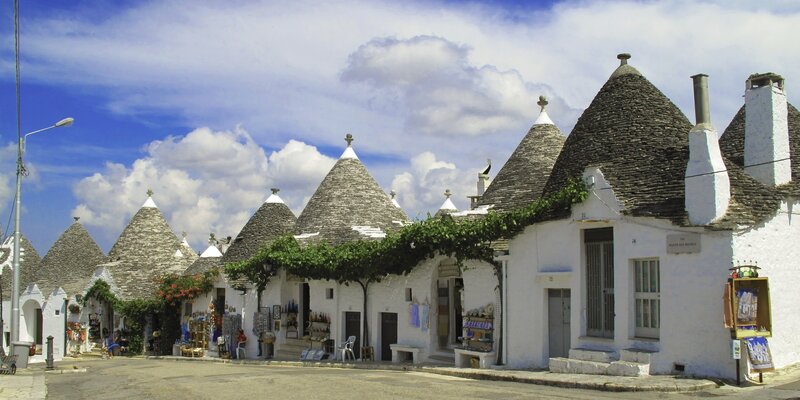 Traditional trulli houses in Alberobello