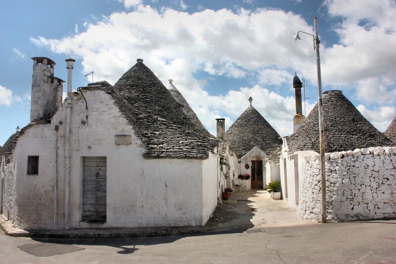 Traditional trulli houses in Alberobello