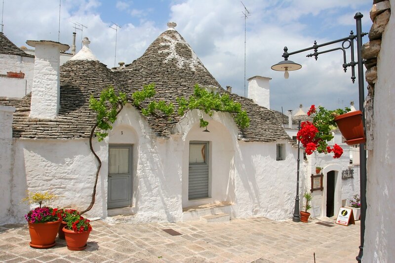 Traditional trulli houses in Alberobello