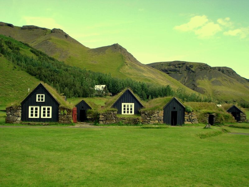 Traditional Turf Houses — Green, Serene