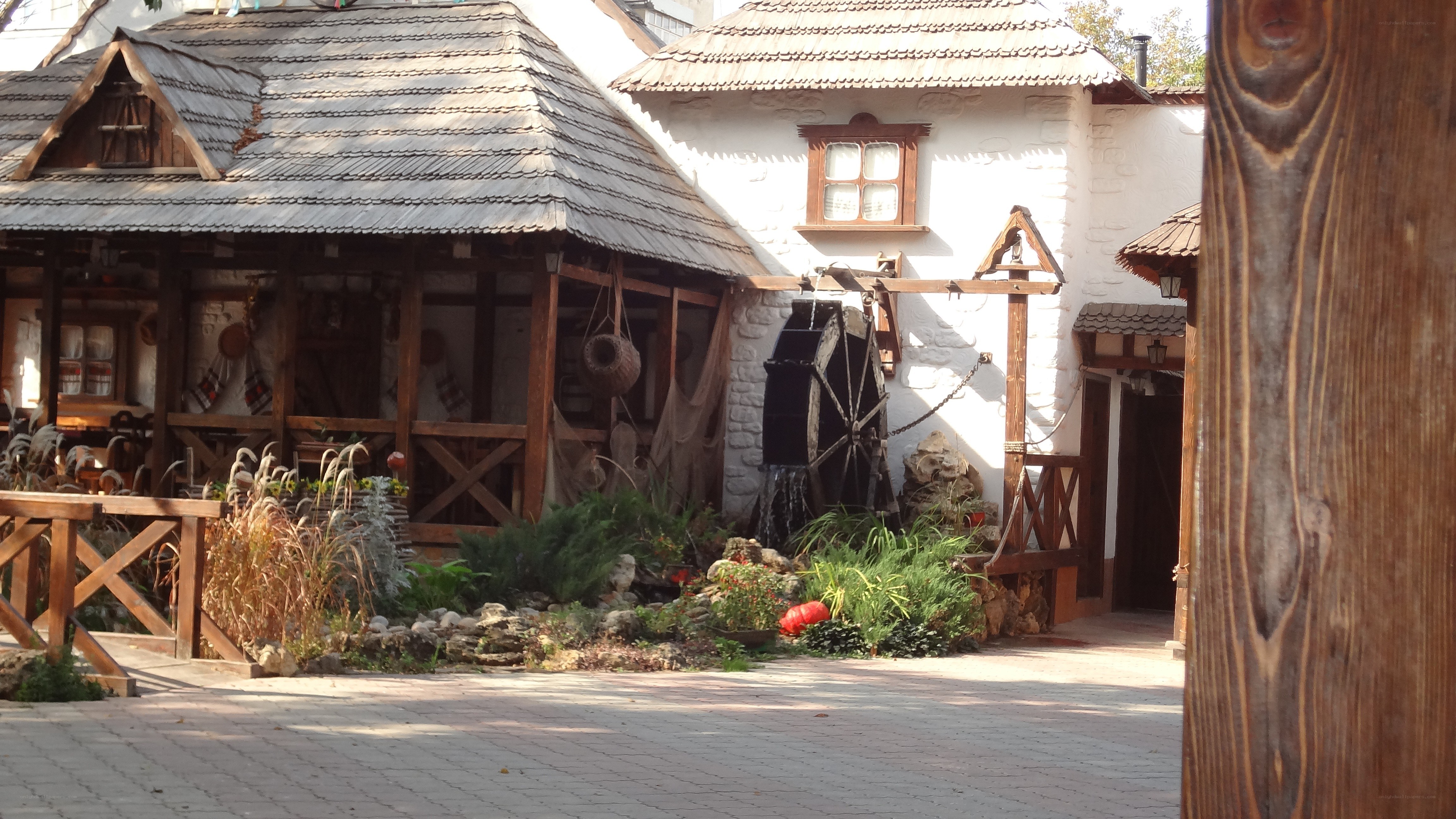 traditional village scene