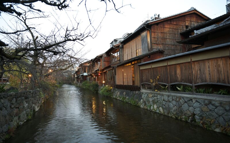 Traditional Wooden Buildings — Brown