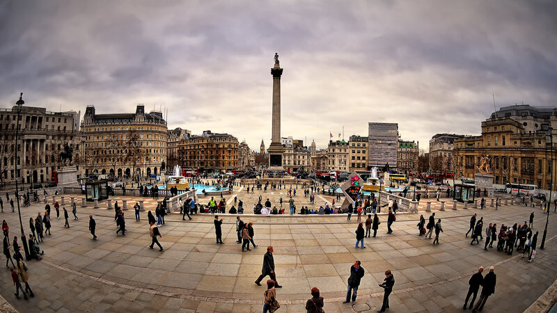 Trafalgar Square in London — Gray