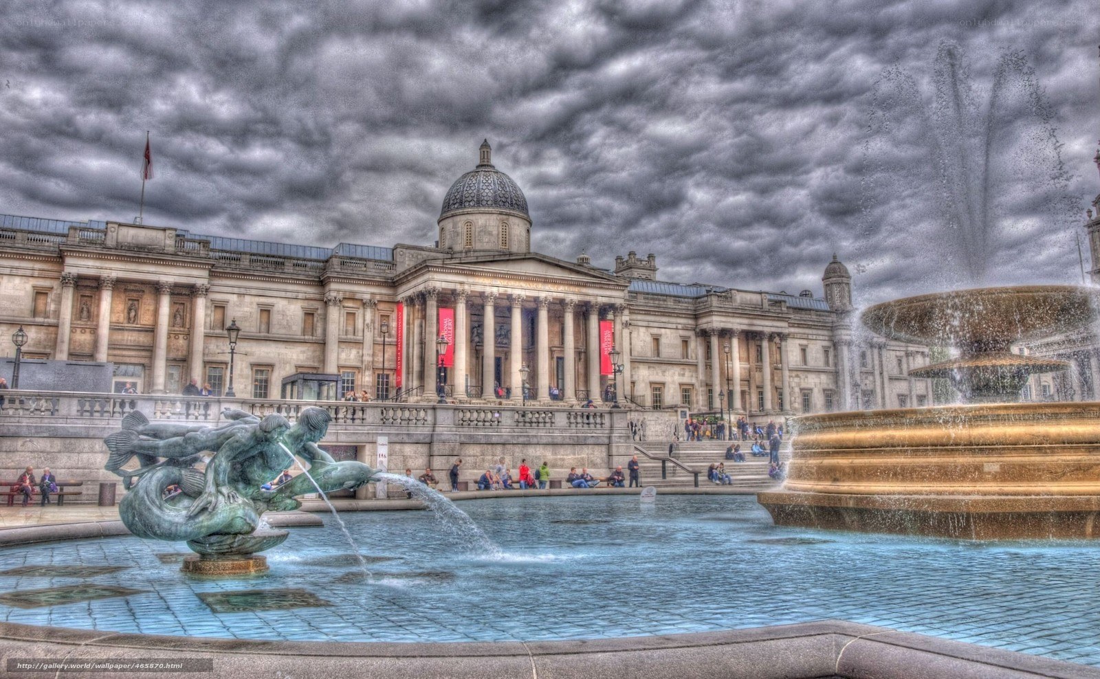Trafalgar Square with National Gallery