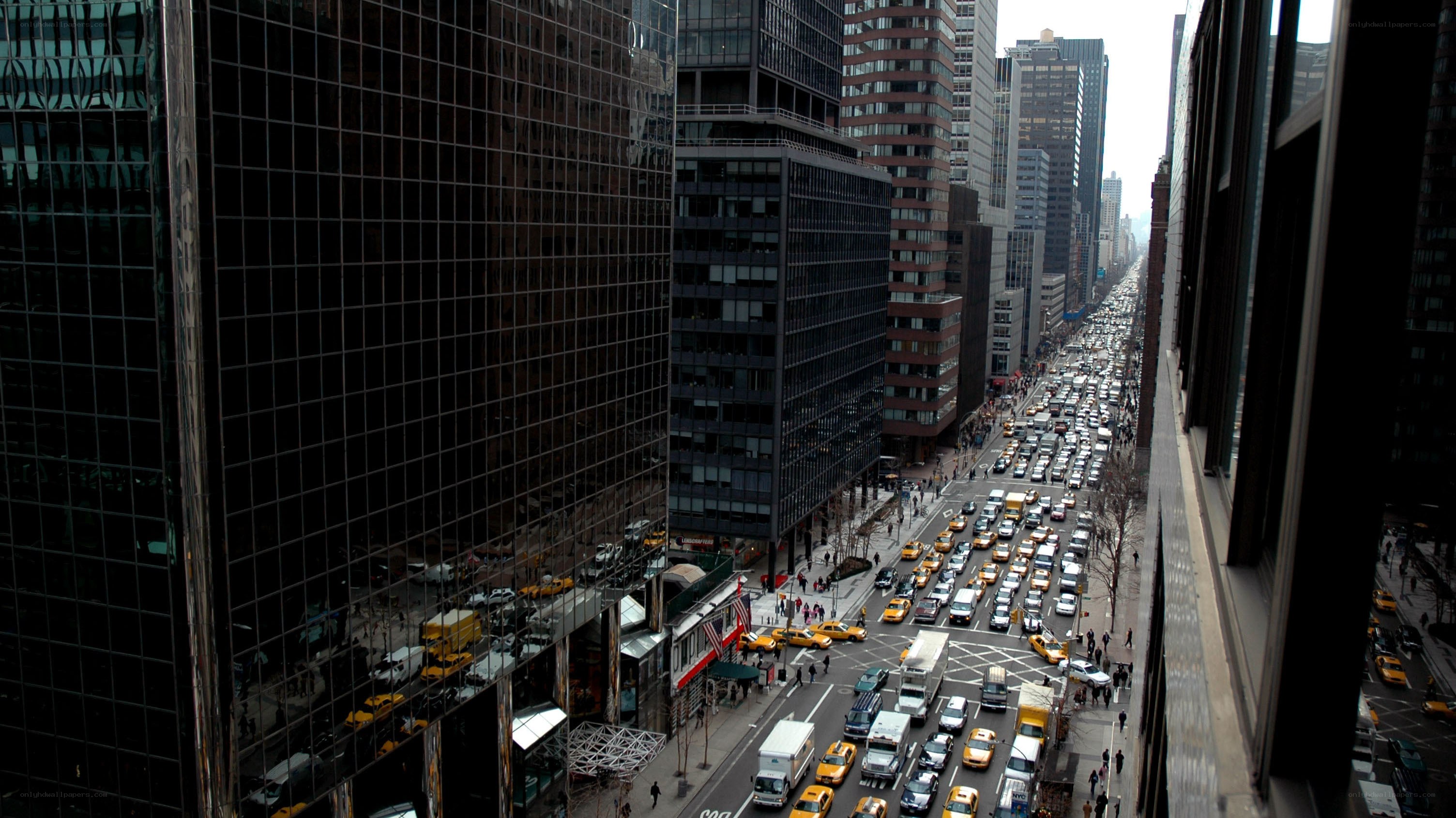 traffic in a city street