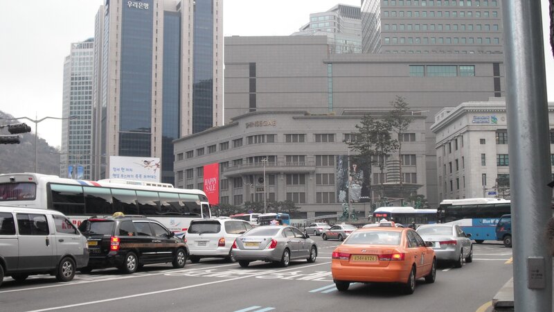 Traffic in Seoul city center