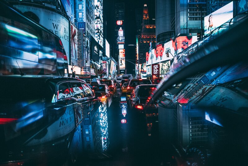 Traffic in Times Square