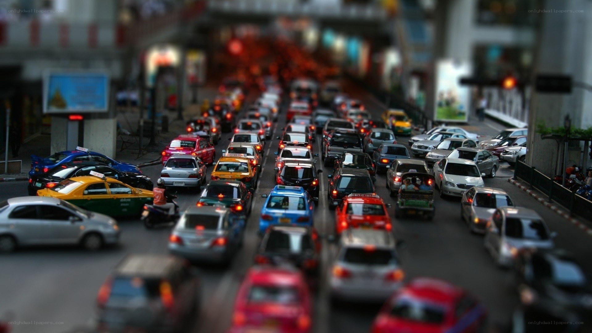 Traffic jam in city