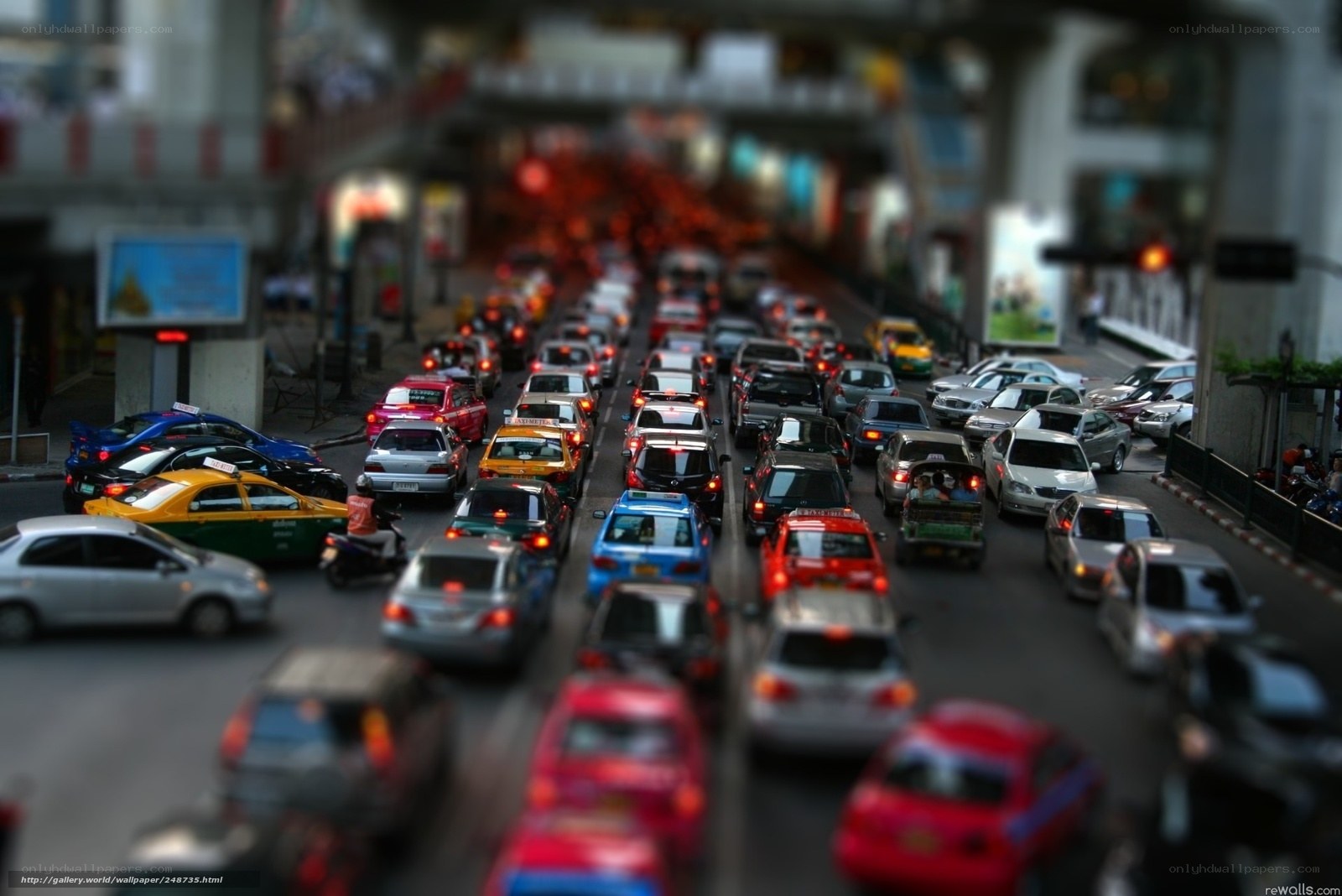 Traffic jam in city