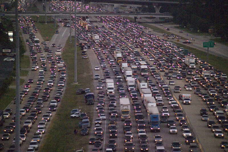 Traffic Jam on Highway — Gray