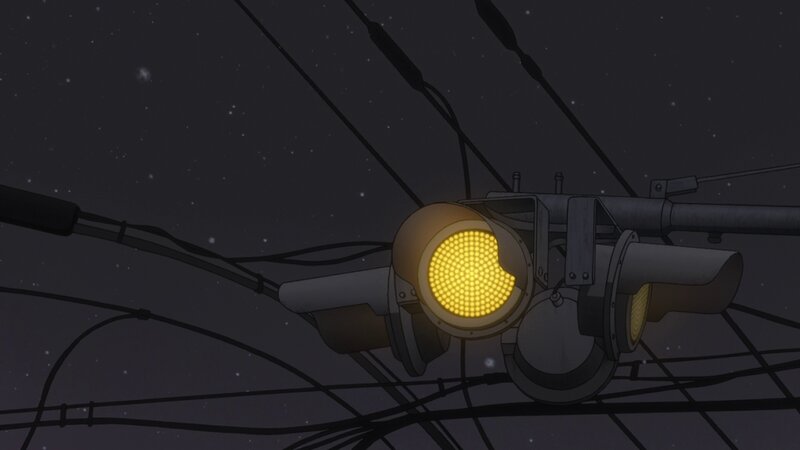 Traffic Light at Night — Yellow