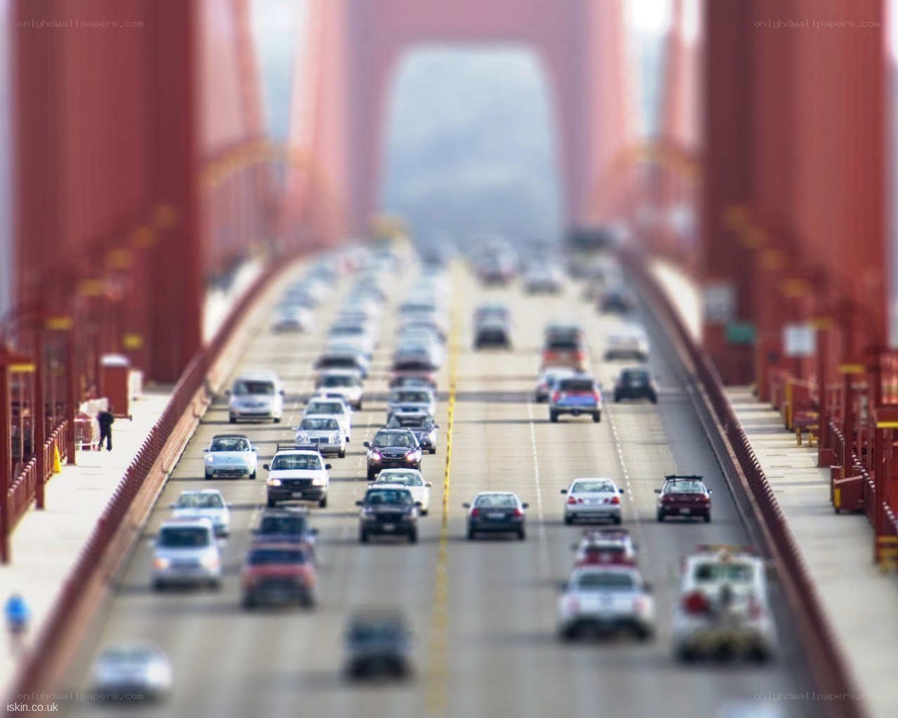 Traffic on a bridge