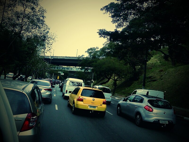 Traffic on a city street