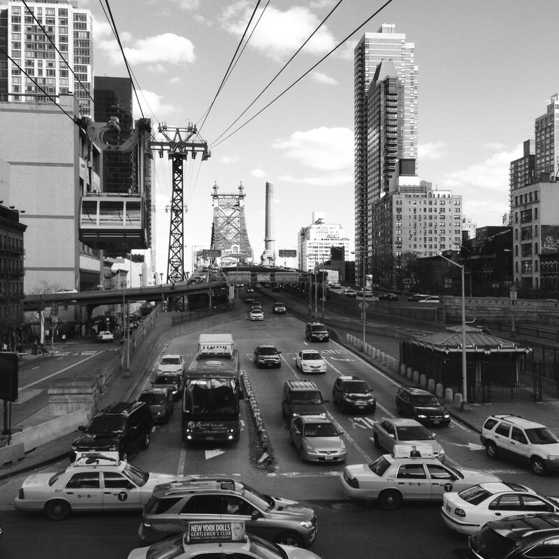 Traffic on City Street — Black