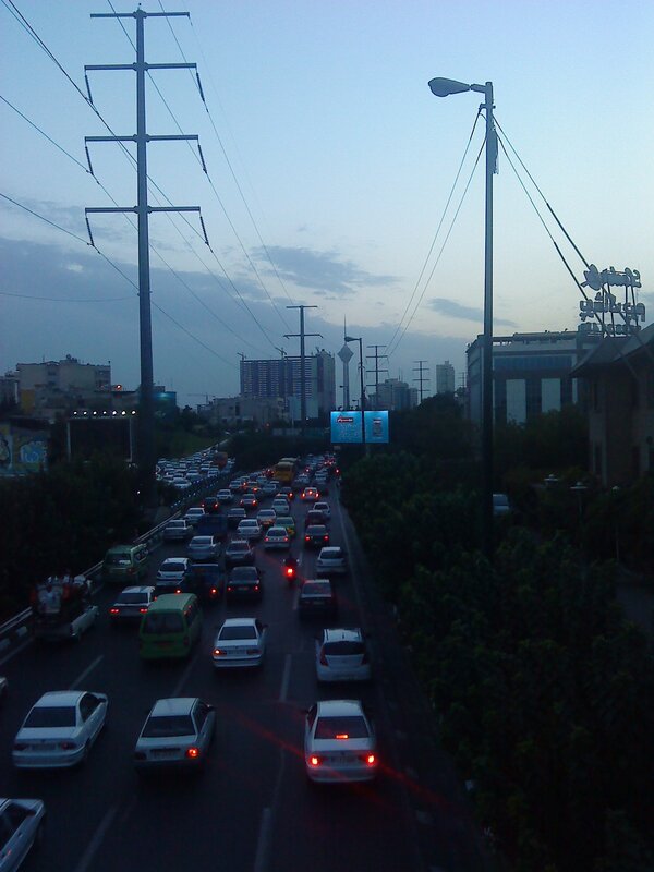 Traffic on Highway — Blue
