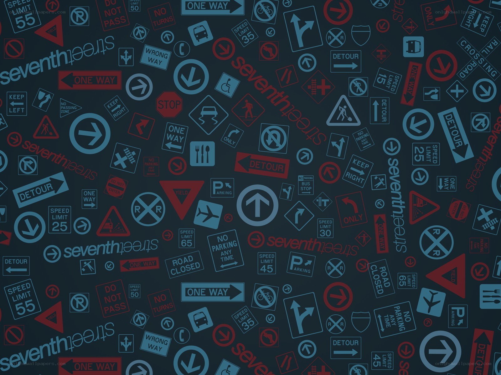 traffic signs collage wallpaper