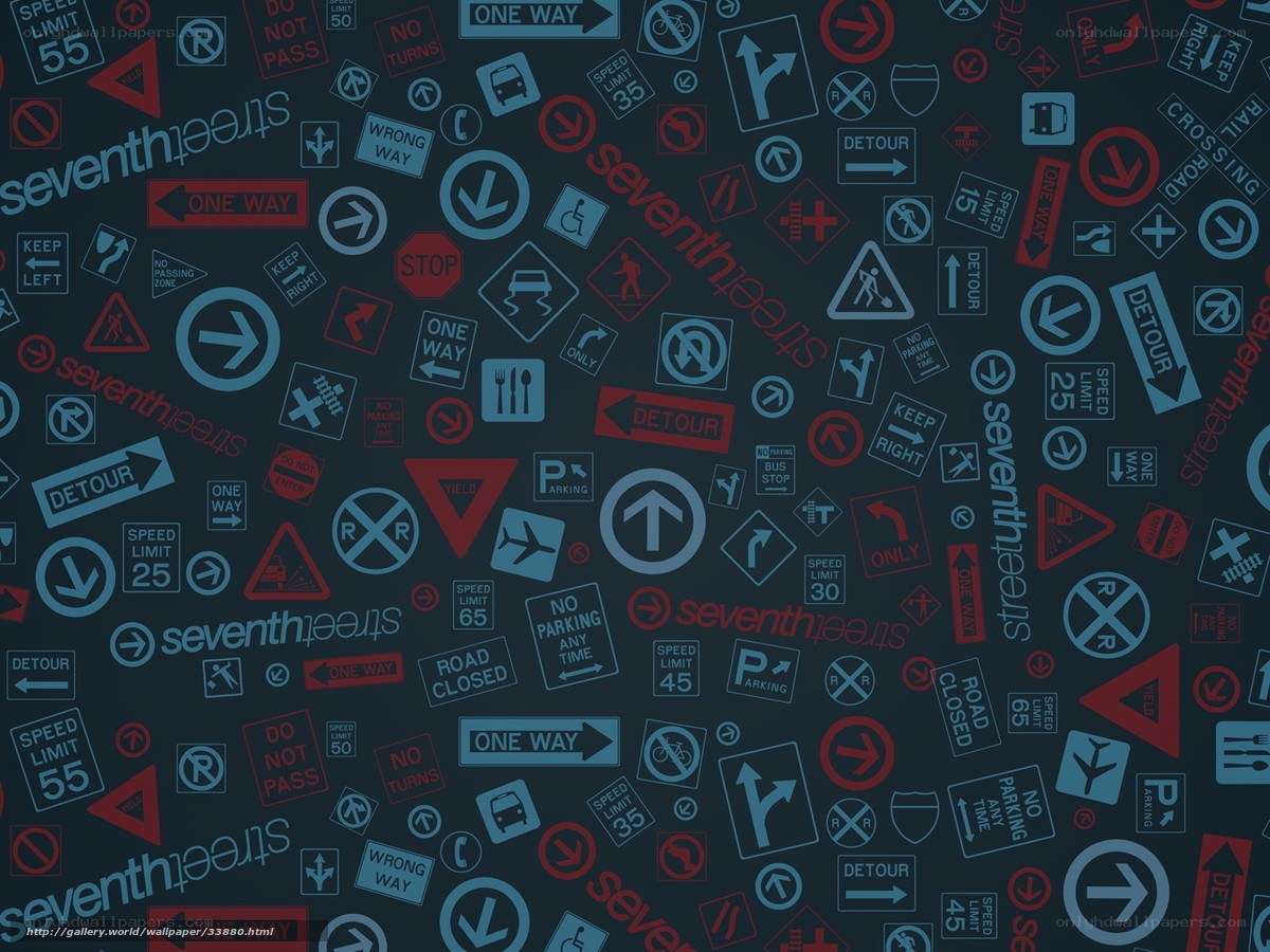 traffic signs collage wallpaper