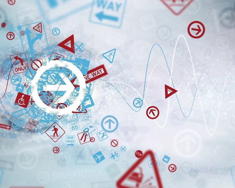 Traffic signs digital collage