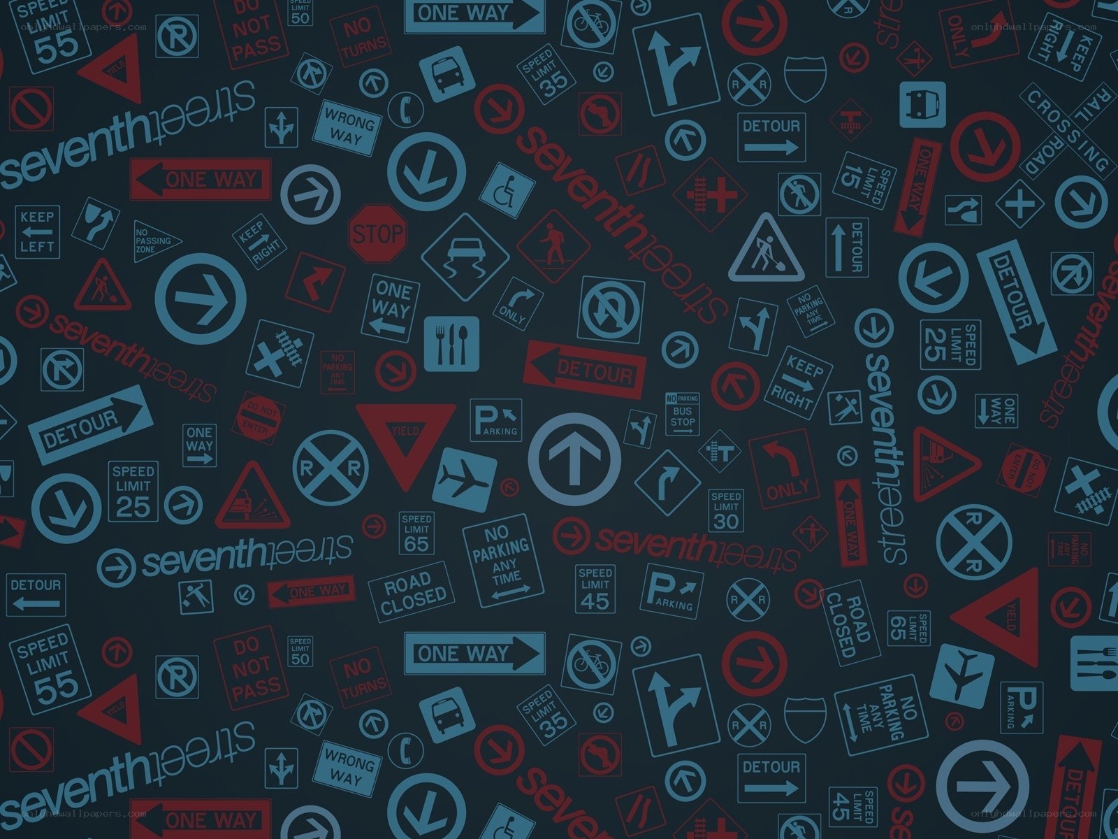 traffic signs pattern background