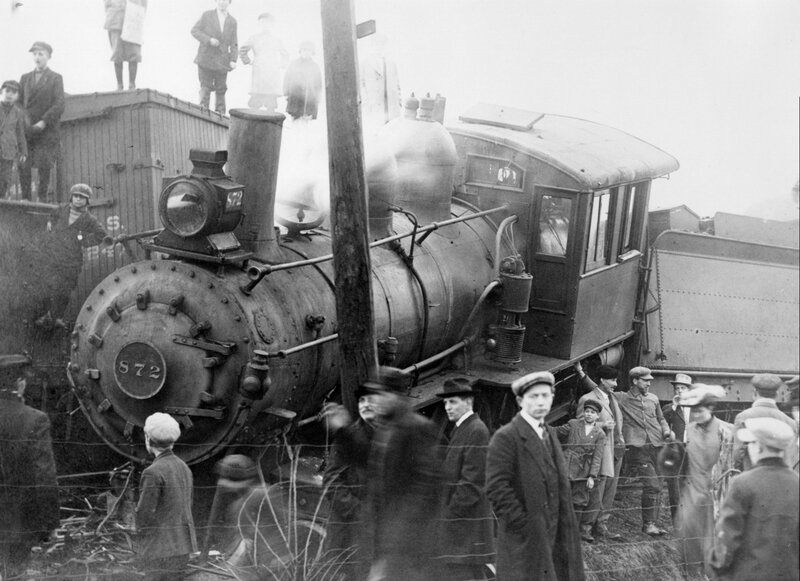 Train accident scene