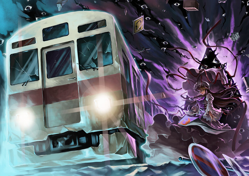 Train and Girl in Chaos