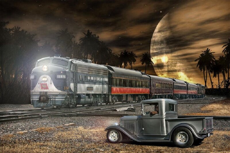 Train and Vintage Truck