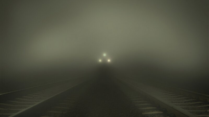 Train Approaching in Fog