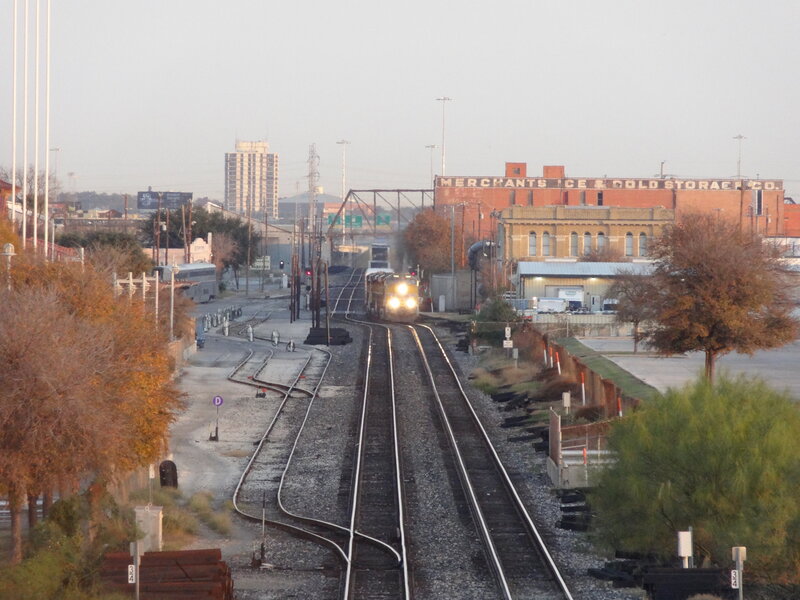 Train Approaching on Tracks