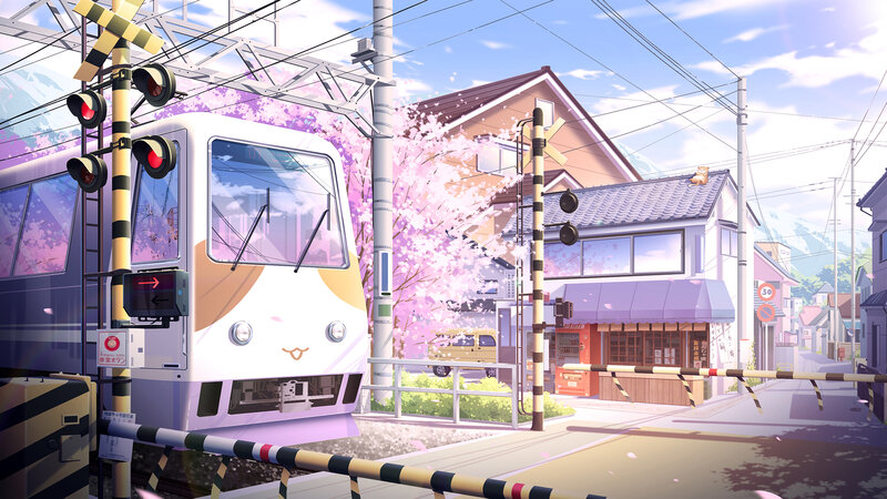 Train at a Crossing