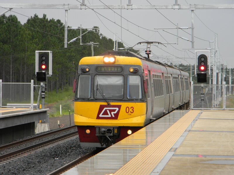Train at a railway station