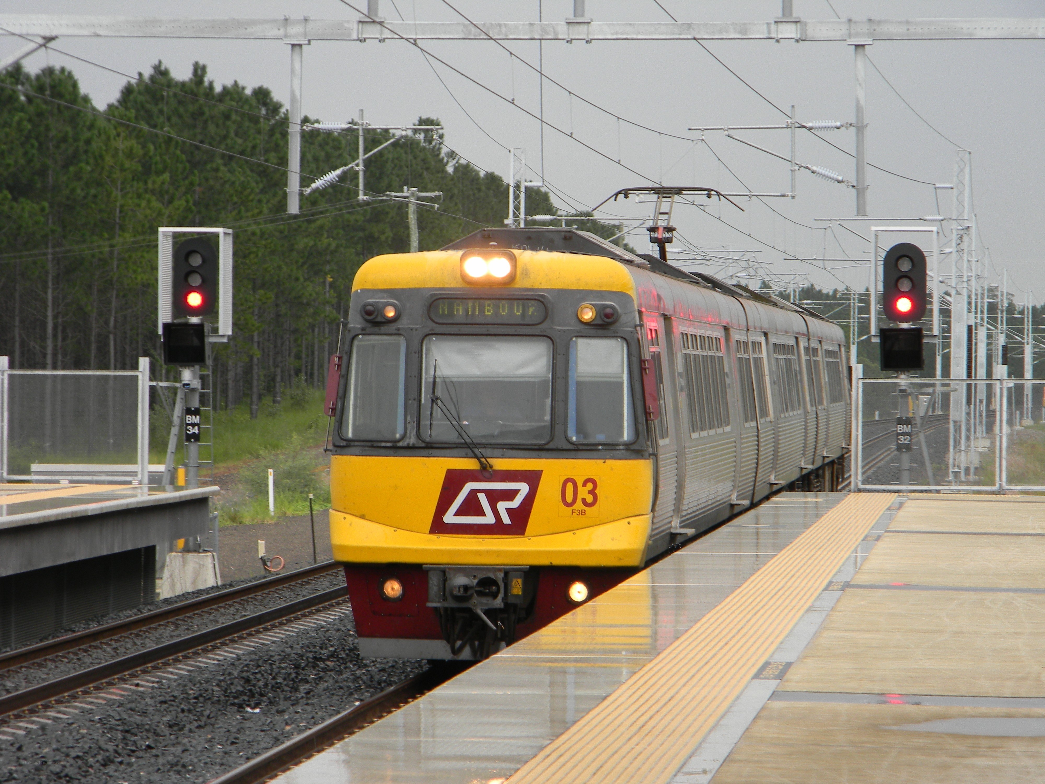 Train at a railway station