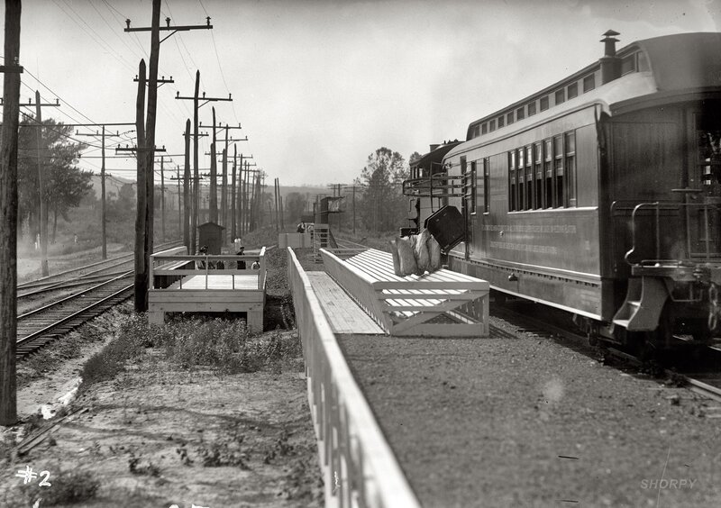 Train at a rural station