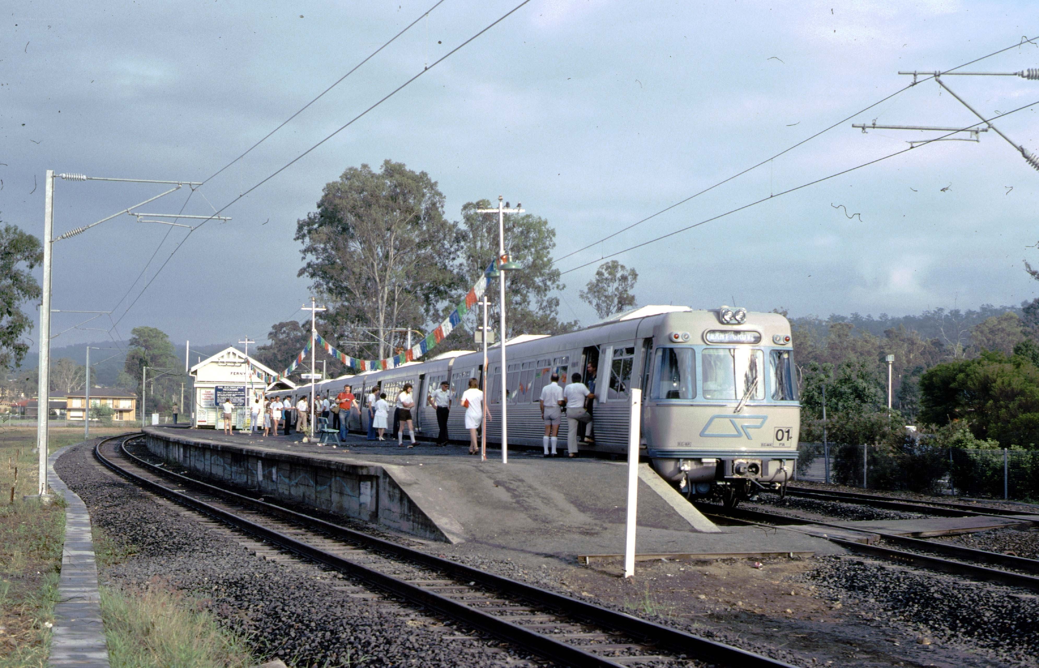 Train at a rural station
