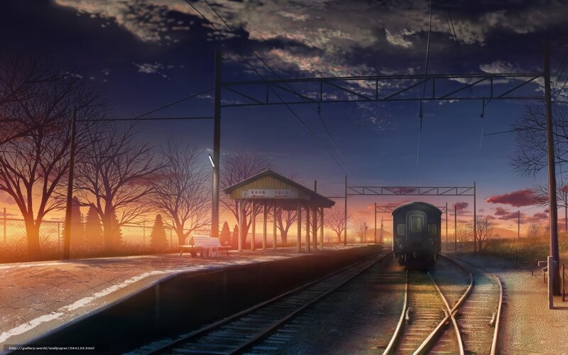 Train at a Station — Blue