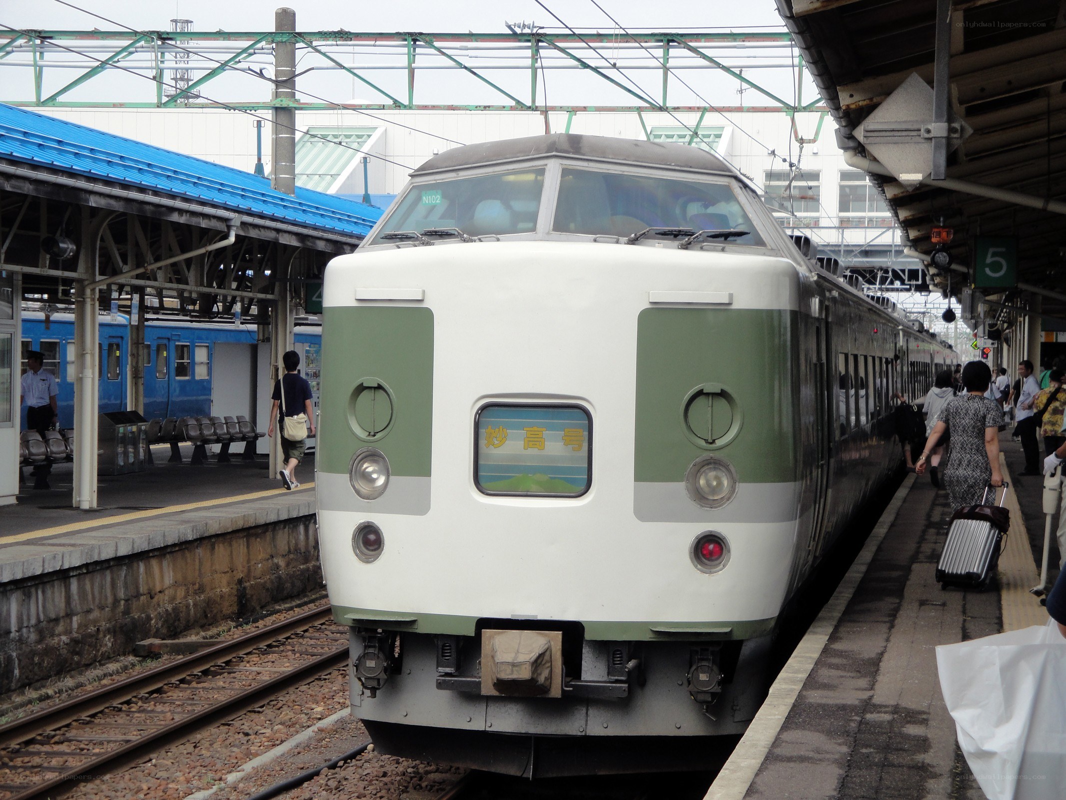 Train at a station platform