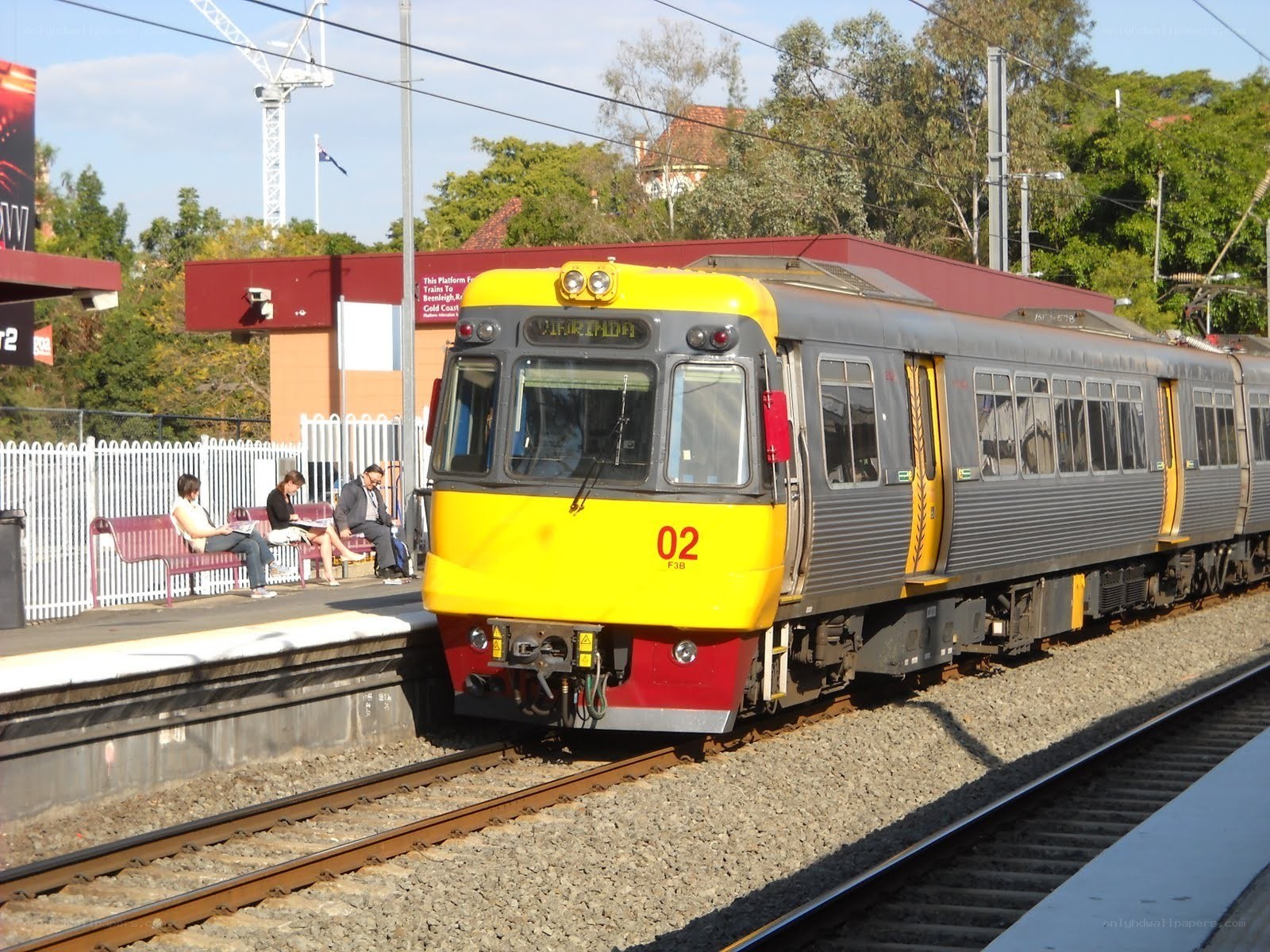 Train at a station platform