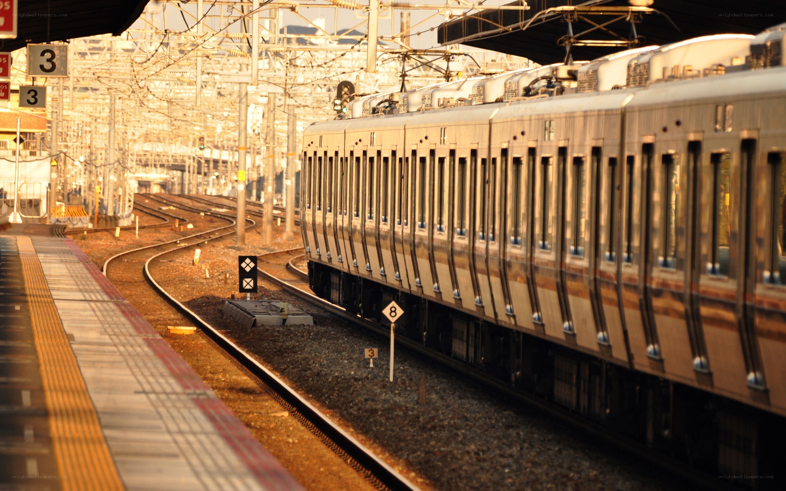 Train at a station platform
