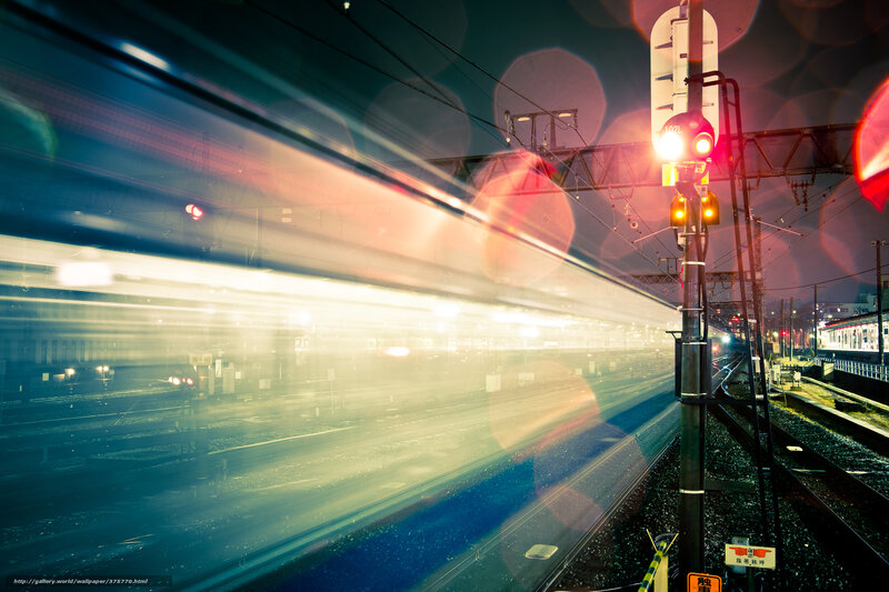 Train at Night — Blue, Dynamic