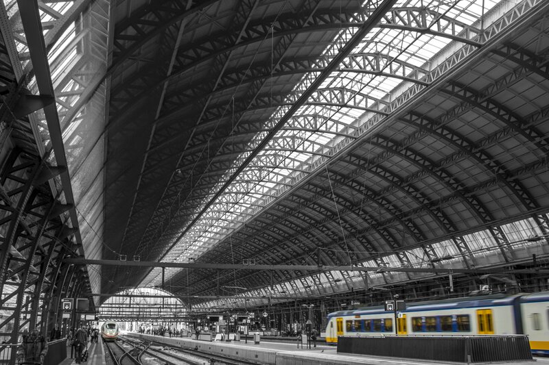 Train at Station — Black