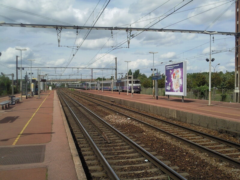 Train at Station — Gray