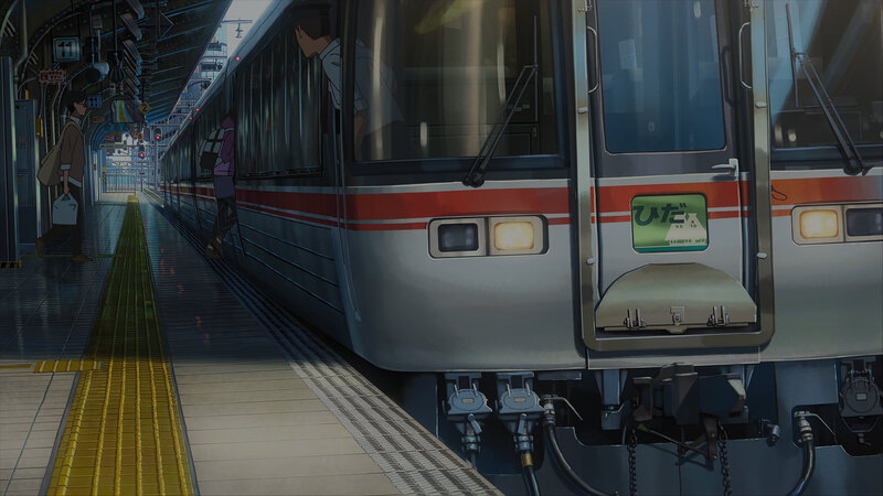 Train at Station Platform — Gray, Calm