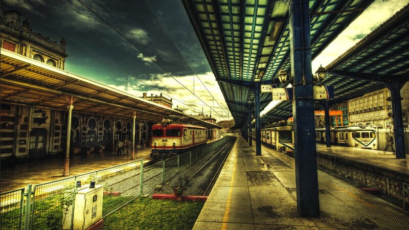 Train at Station — Yellow