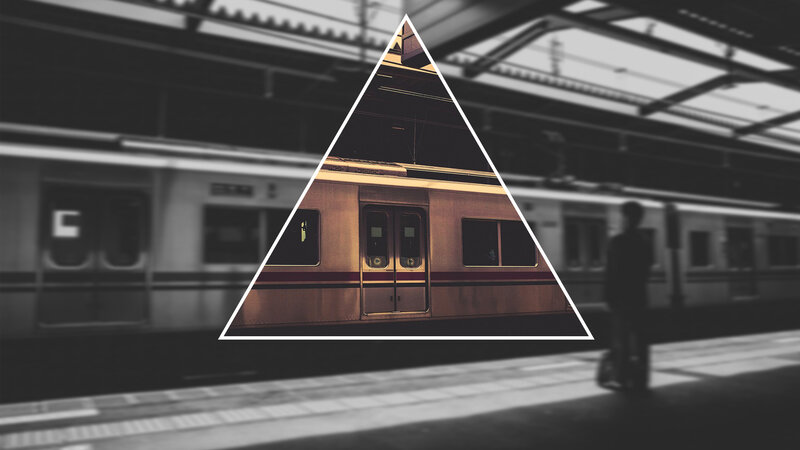 Train at Subway Station — Black, Dramatic, Photograph, Person