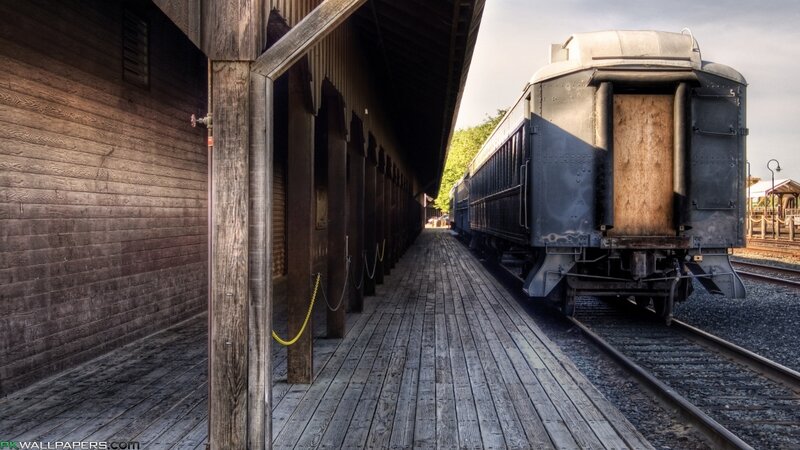 Train at Wooden Station