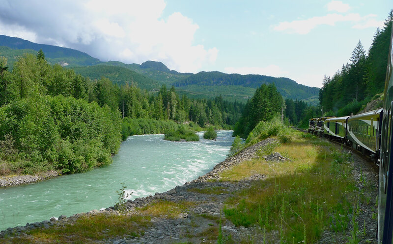 Train Beside River