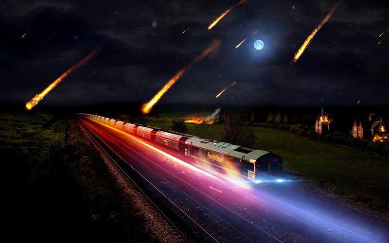Train During Meteor Shower