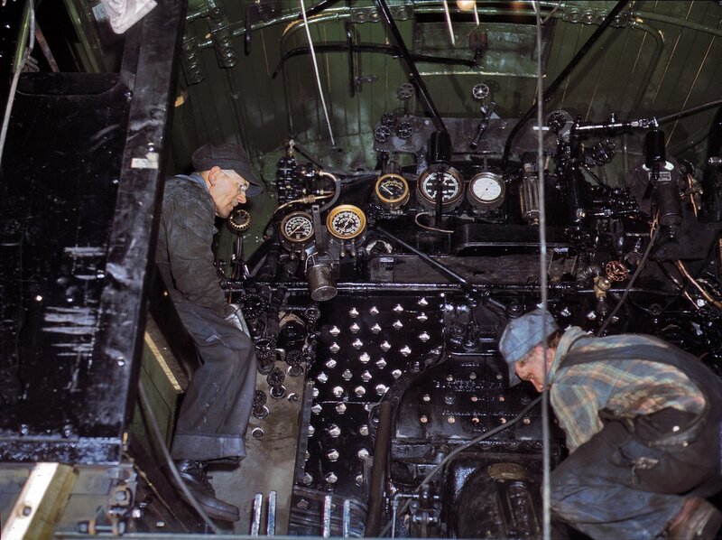 Train engineers at work