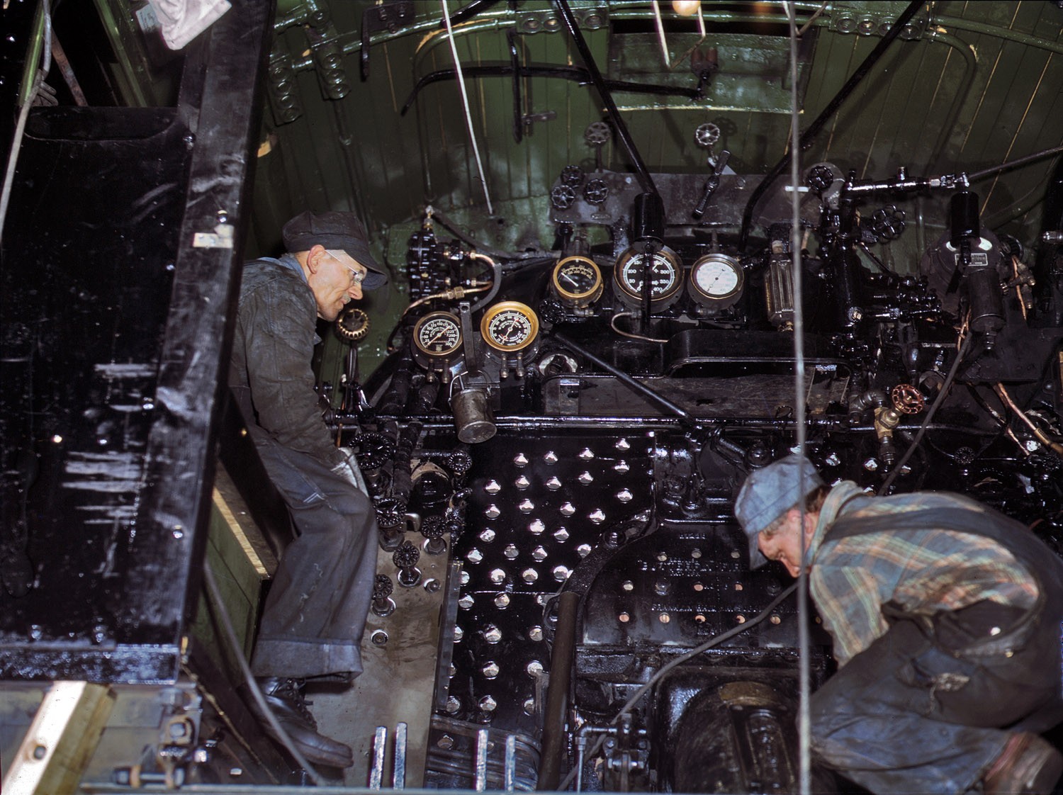 Train engineers at work